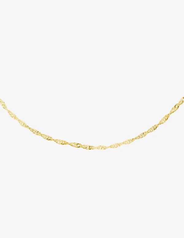 Paauksuota sidabrinė grandinėlė "Vingis"