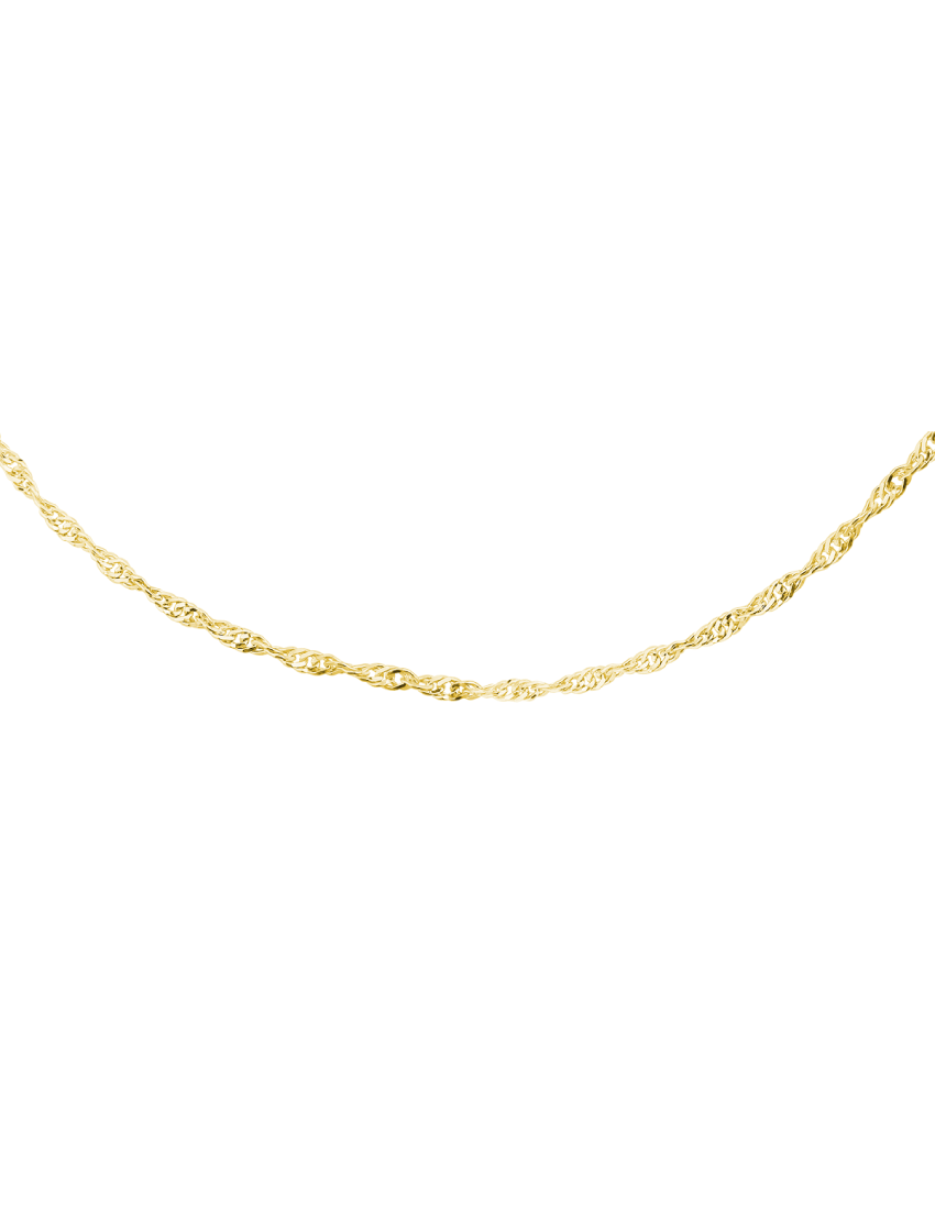 Paauksuota sidabrinė grandinėlė "Vingis"