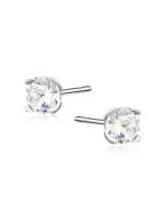 Spindintys auskarai su baltu cirkoniu