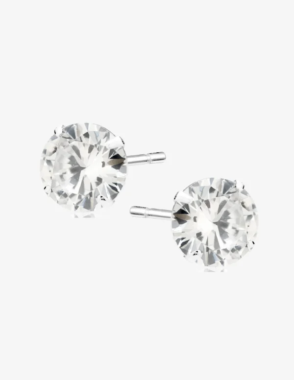 Spindintys sidabriniai auskarai