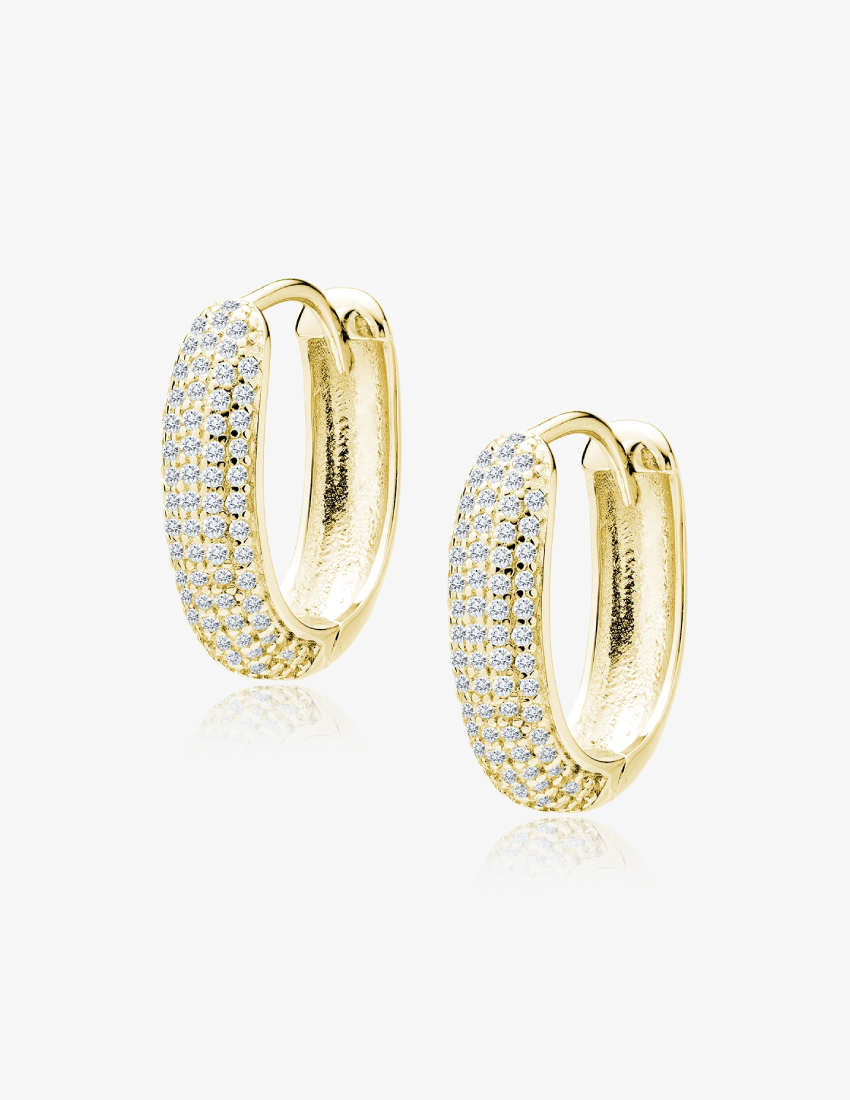 Auskarai rinkutės su cirkoniais