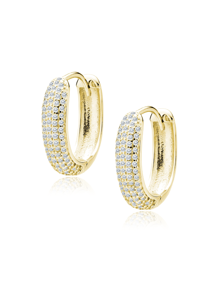 Auskarai rinkutės su cirkoniais