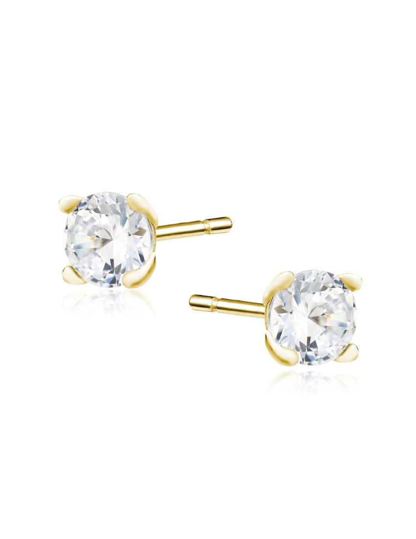 Blizgantys auskarai su cirkoniu