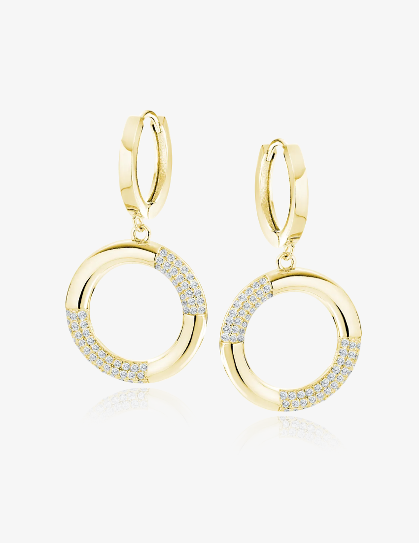 Kabantys auskarai Apskritimai