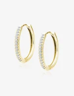 Madingi auskarai rinkutės su cirkoniu