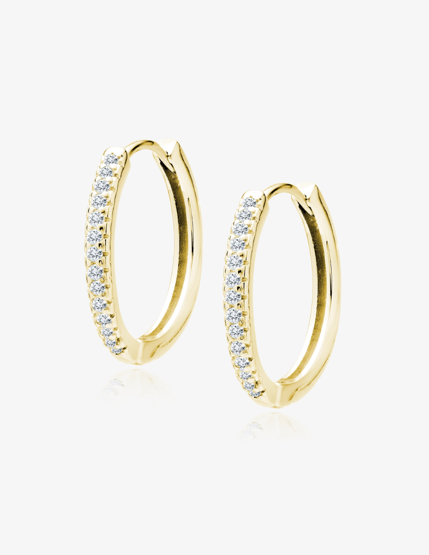 Madingi auskarai rinkutės su cirkoniu