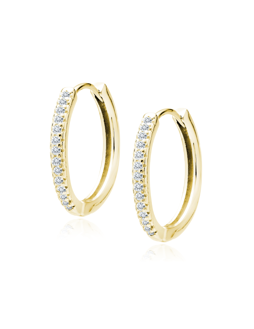 Madingi auskarai rinkutės su cirkoniu