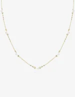 Paauksuota sidabrinė grandinėlė su perliukais