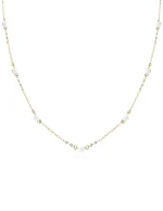 Paauksuota sidabrinė grandinėlė su perliukais