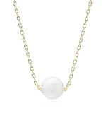 Paauksuota sidabrinė grandinėlė su perlu