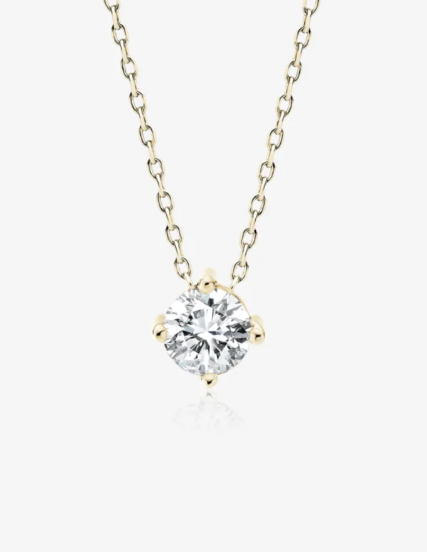 Sidabrinė grandinėlė su cirkonio akmeniu