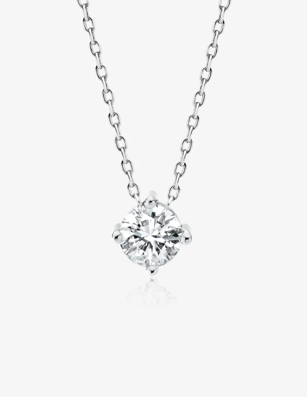 Sidabrinė grandinėlė su cirkonio akmeniu