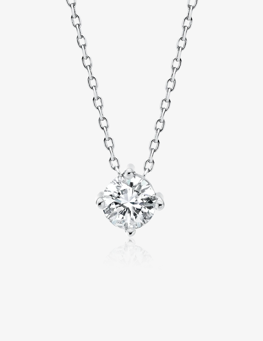 Sidabrinė grandinėlė su cirkonio akmeniu