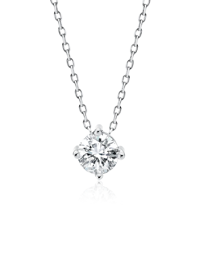 Sidabrinė grandinėlė su cirkonio akmeniu