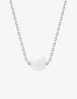 Sidabrinė grandinėlė su perlu
